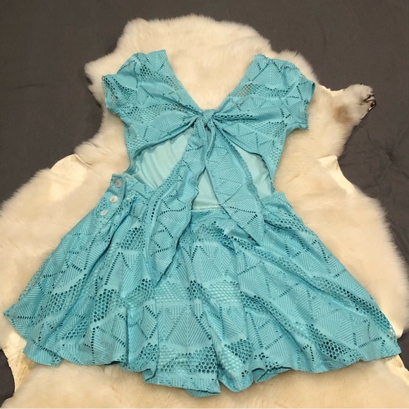 SBO Romper - Tiffany Blue Aztec Bohemian 💗 - Picture 2 of 11